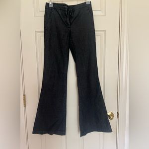 Theory Low Waist Flare Jeans, Charcoal, Size 00, Pre-owned